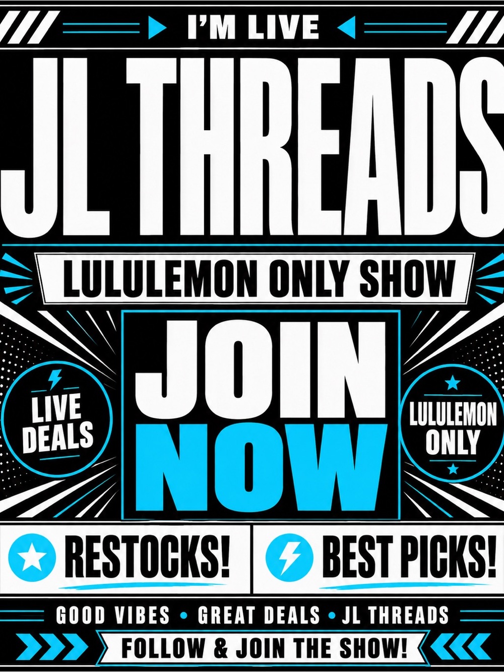 I’m LIVE now! Come hang out!